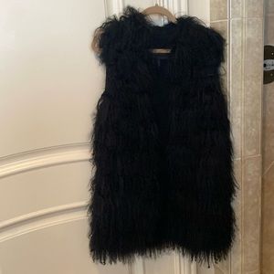 BCBG MAXAZRIA REAL LAMB FUR super Luxurious medium-large fur vest